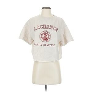 Athe Vanessa Bruno Cropped T Shirt La Chance Nautical Cream S
